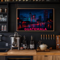 Nightscape of Guatemala City Poster