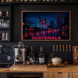 Nightscape of Guatemala City Poster