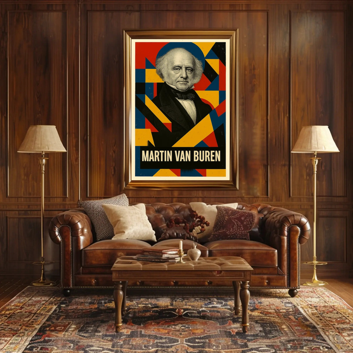 Martin Van Buren 8th President of the United States Abstract Pop Poster