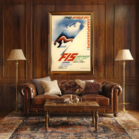 1950 World Ski Championships Vintage Poster Art PosterGoat