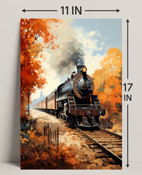 Autumn Journey By Train Poster
