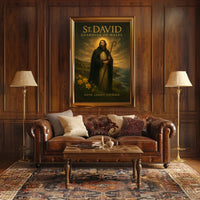 St David Poster Vintage Welsh Guardian Wall Art