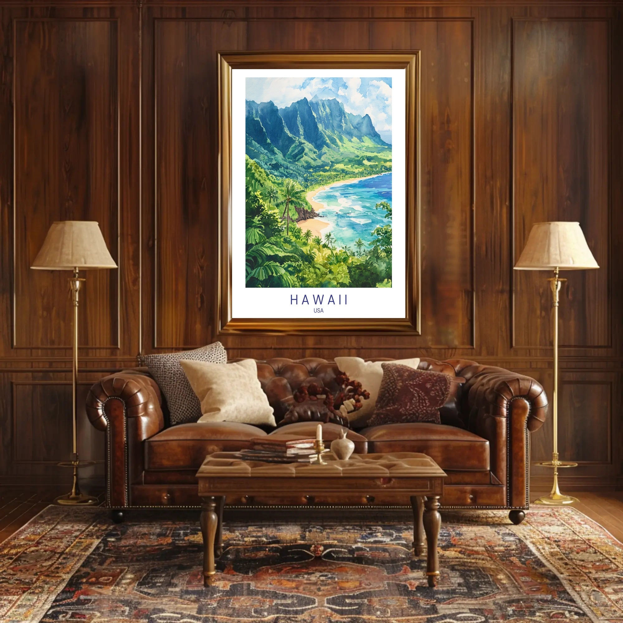 Scenic Hawaii Coastline Poster PosterGoat