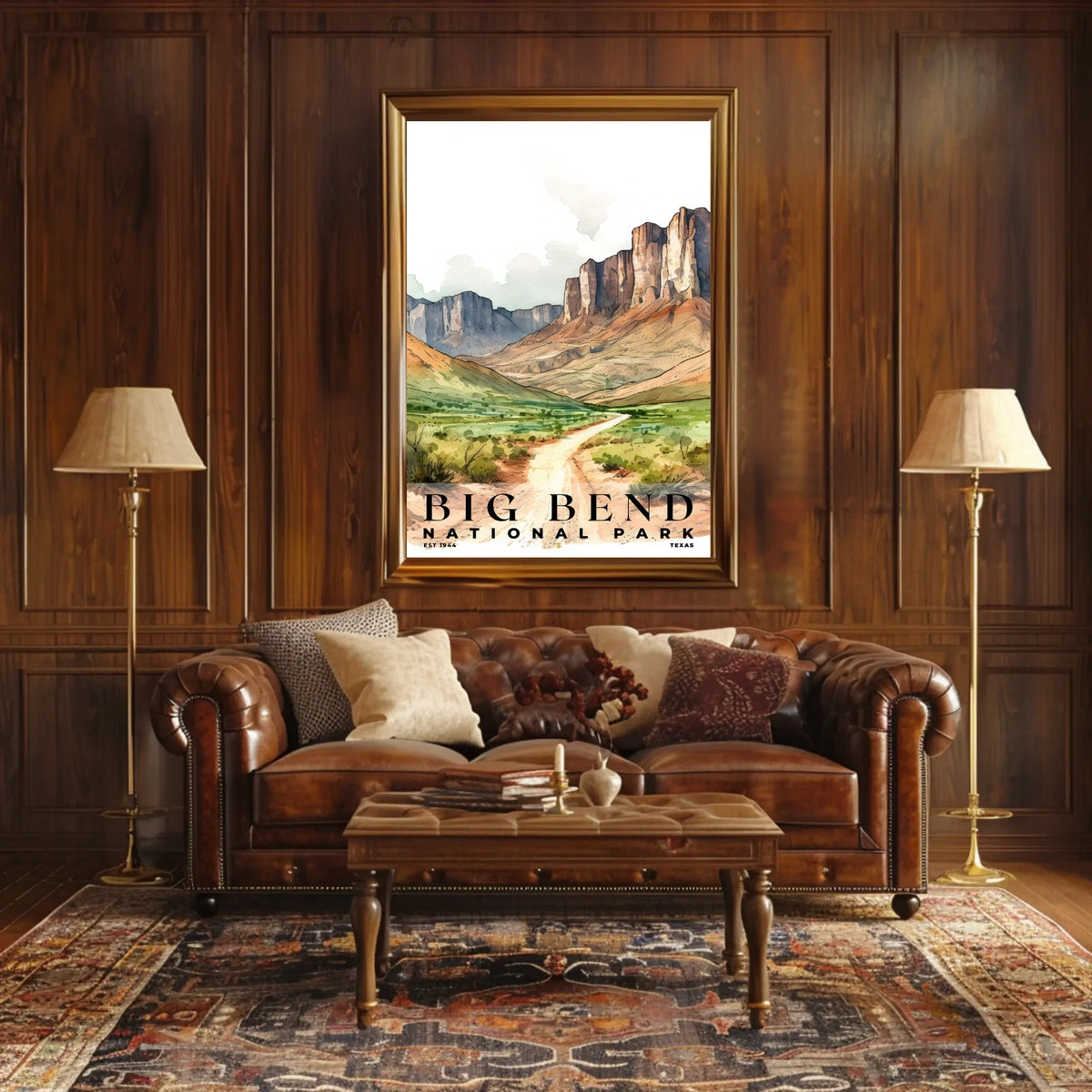 Big Bend Watercolor Wall Art Poster