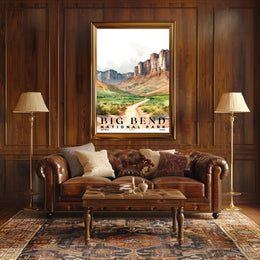 Big Bend Watercolor Wall Art Poster