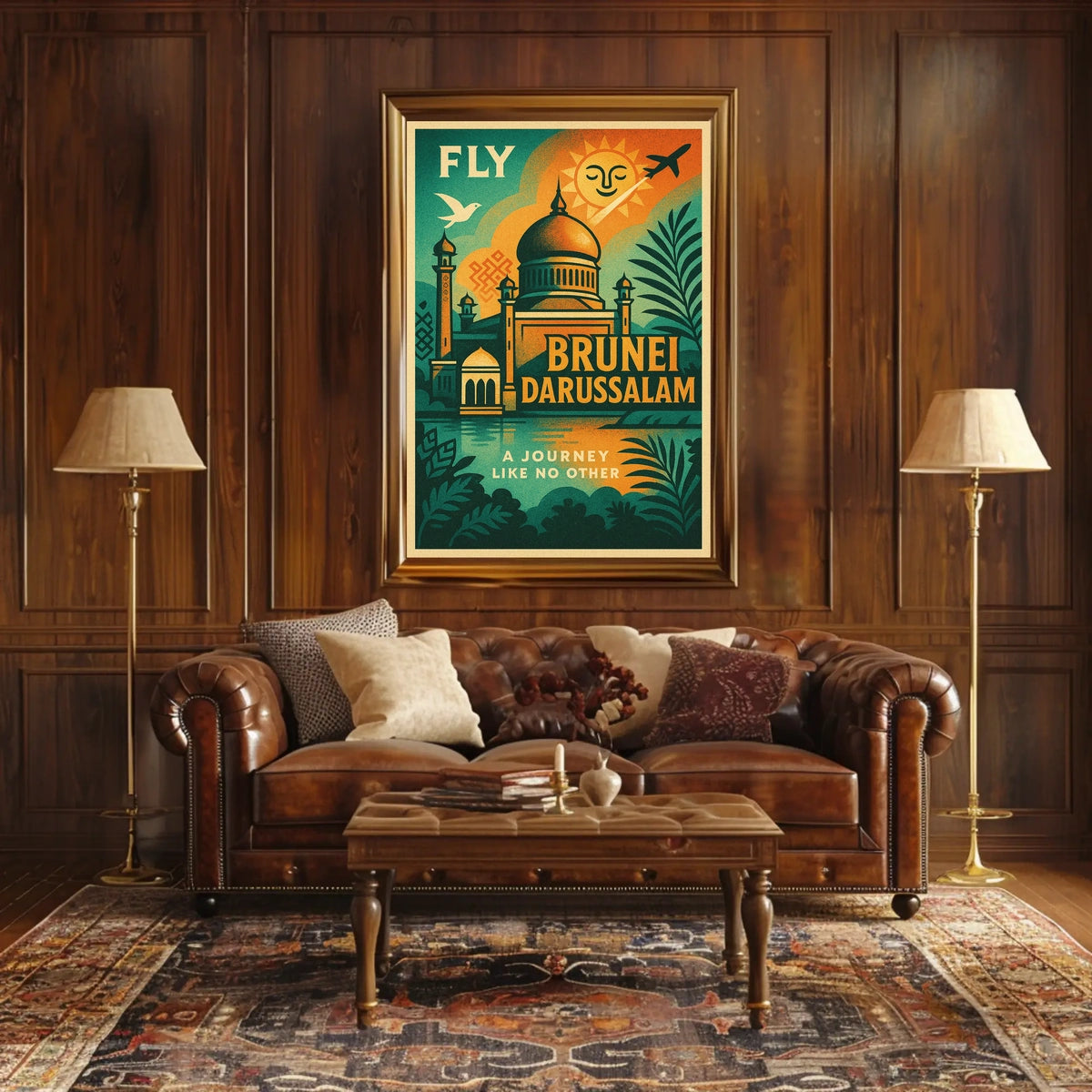 Fly to Brunei Darussalam Poster