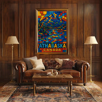 Athabasca Canada A Vibrant Mosaic Poster
