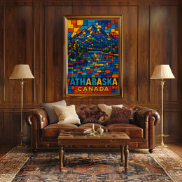 Athabasca Canada A Vibrant Mosaic Poster