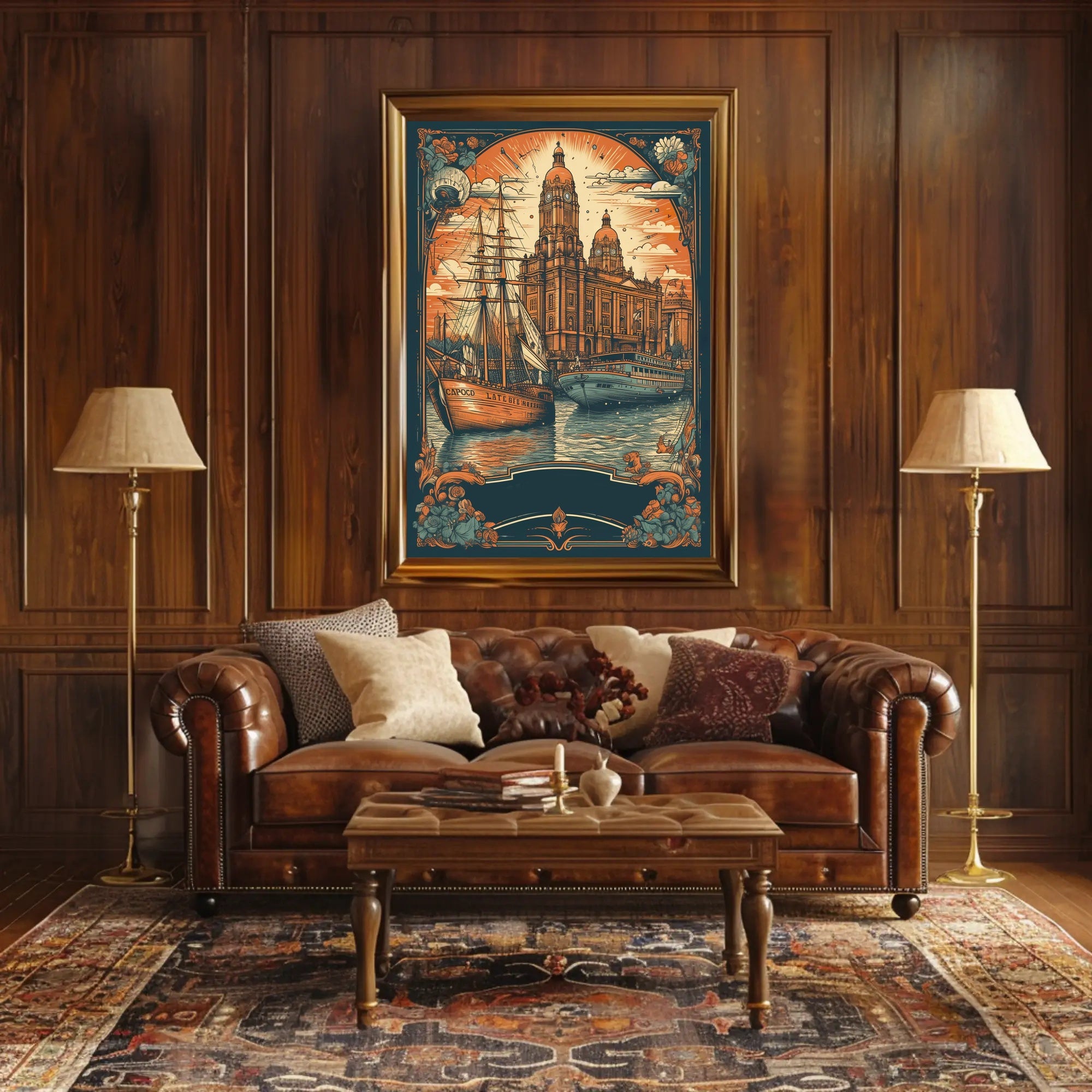 Vintage Maritime Illustration Poster