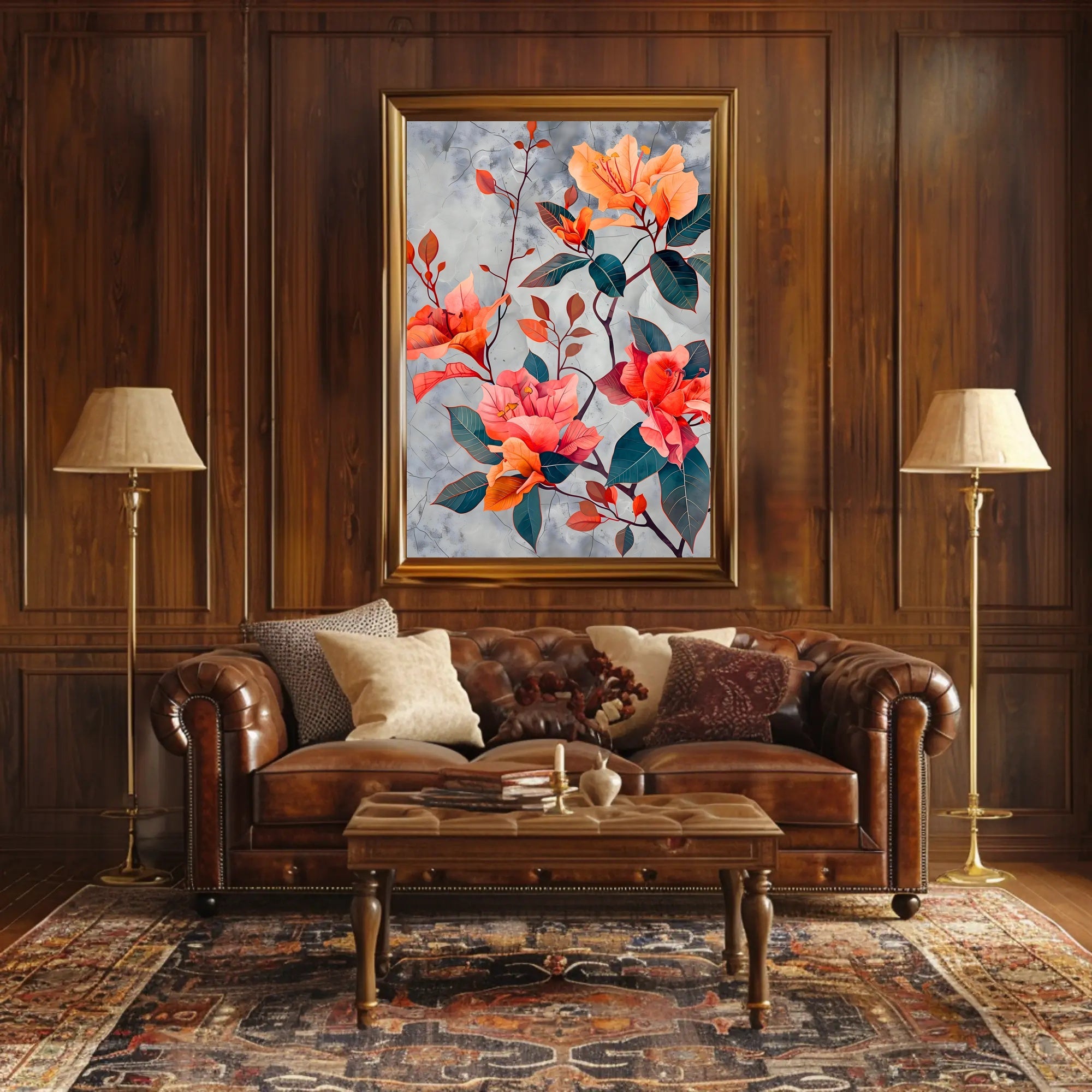 Vibrant Floral Elegance Wall Art Print