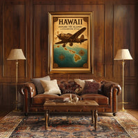 Explore Hawaii in Steampunk Style Poster