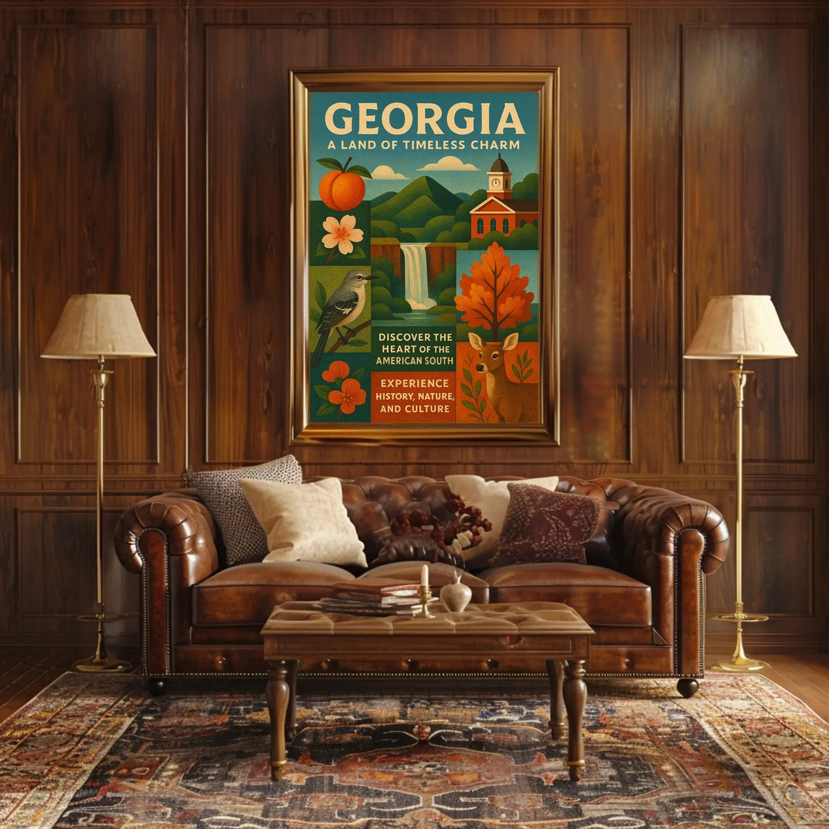 Georgia A Land Of Timeless Charm Poster