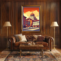 Tranquil Cityscape at Dusk Poster