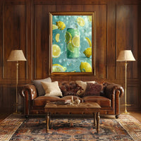 Refreshing Lemon Beverage Scene in Artistic Poster PosterGoat