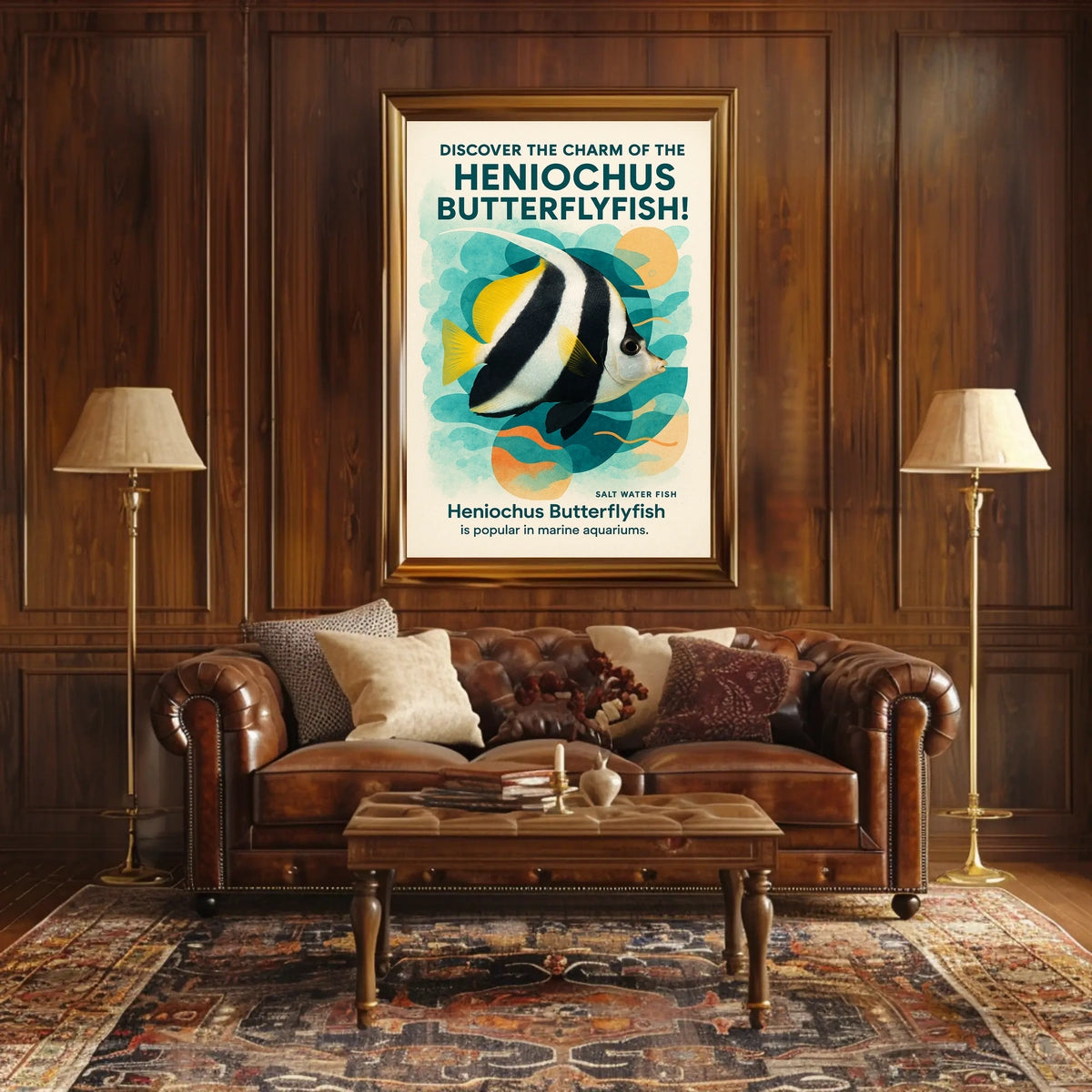 Discover The Charm Of The Heniochus Poster