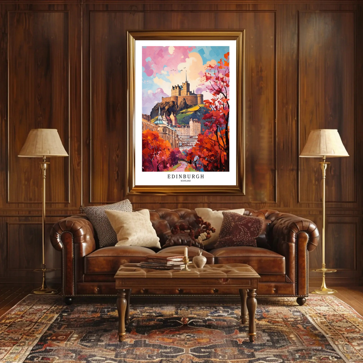 Edinburgh Castle In Autumn Poster