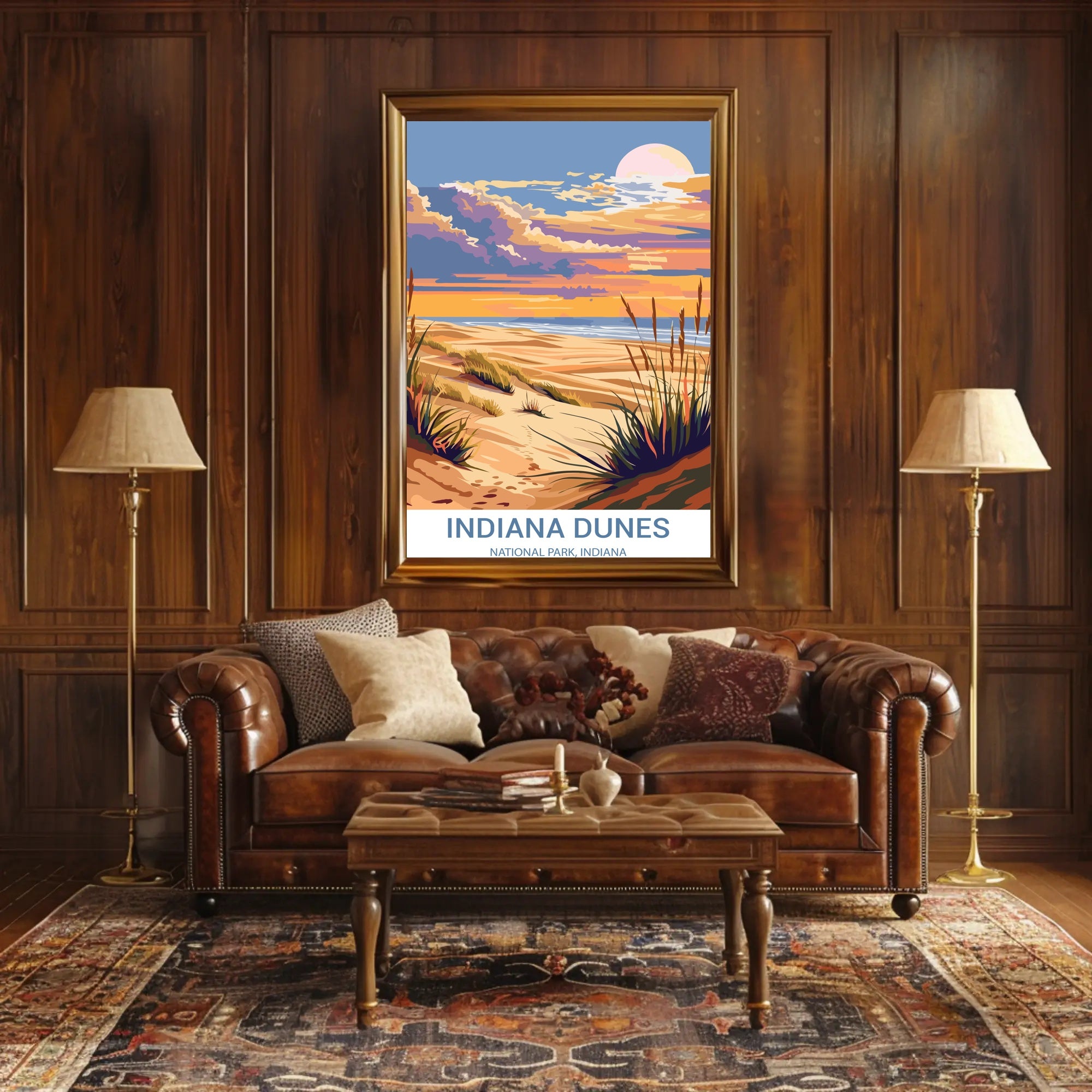 Indiana Dunes Scenic Travel Poster