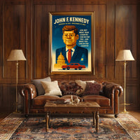 JFK Vintage Patriotic Art Print Historical or Presidential Poster