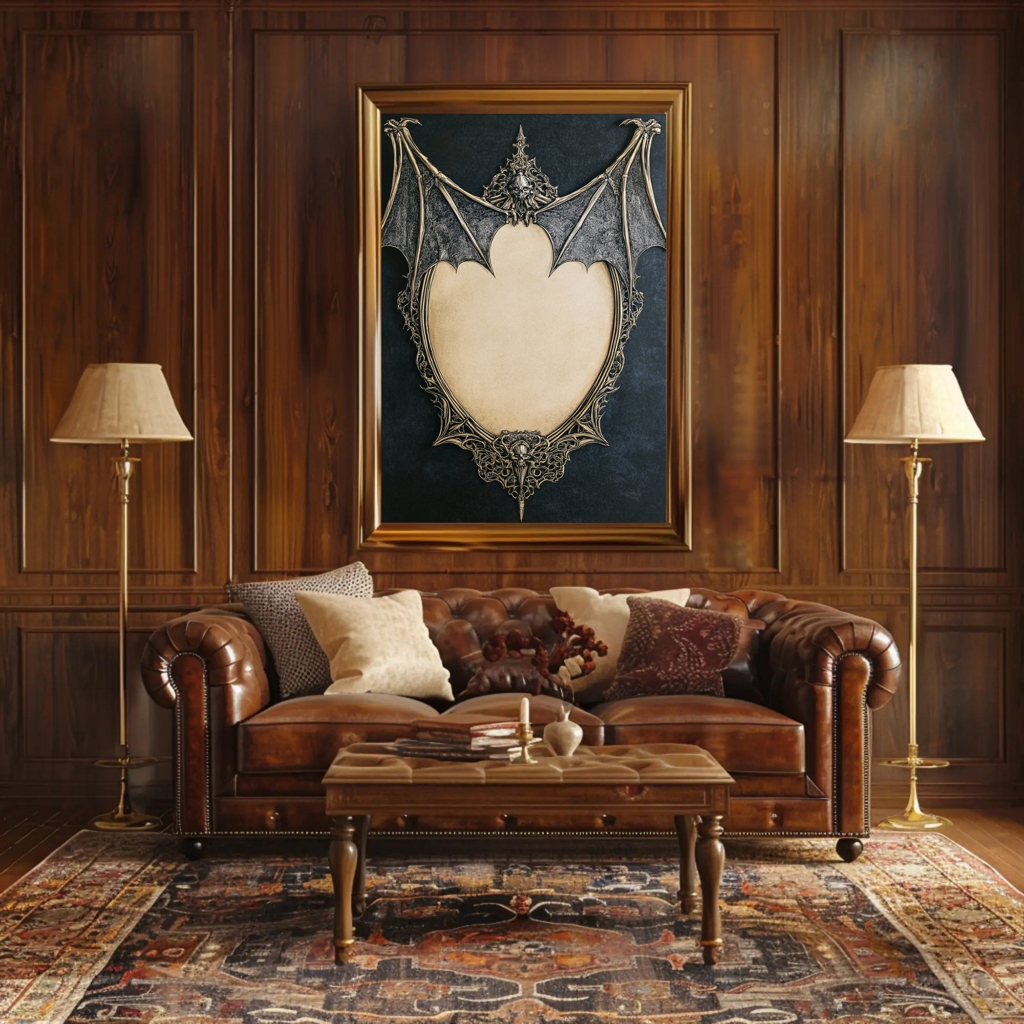 Gothic Bat Frame Poster