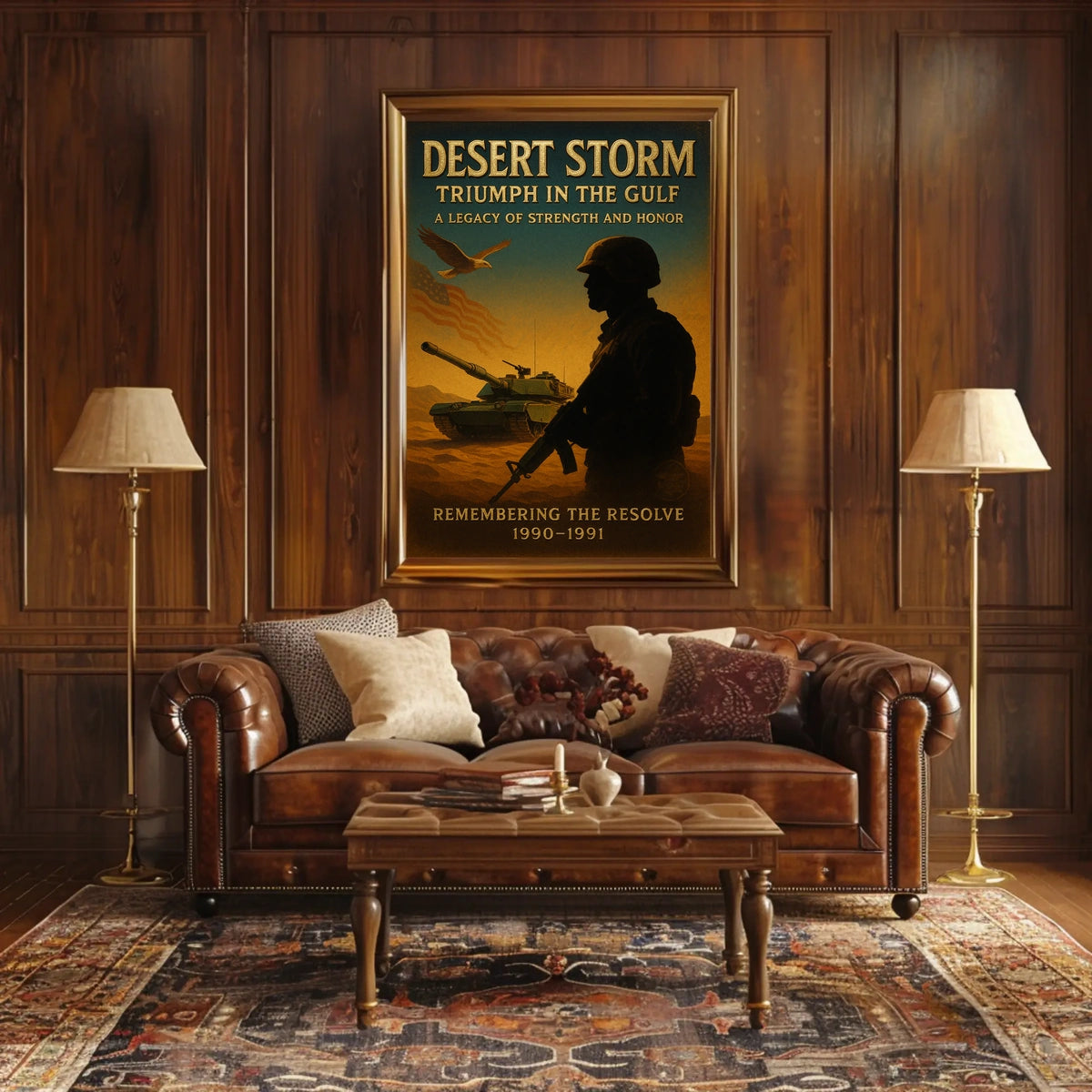 Operation Desert Storm Patriotic Strength Honor Poster