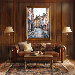 Historic Edinburgh Royal Mile Street Scene UK Poster
