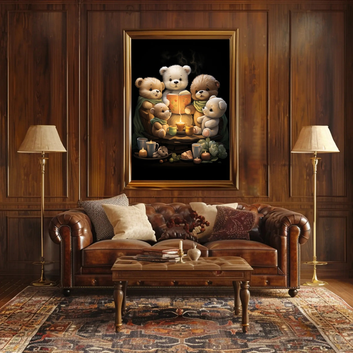 Cozy Teddy Bears Storytime Candlelit Poster