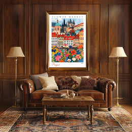 Flower Market in Prague Poster PosterGoat