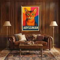 Abyssinian Cat Art Poster