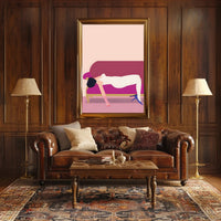 Reclined Elegance Scenic Wall Art Print for Decor