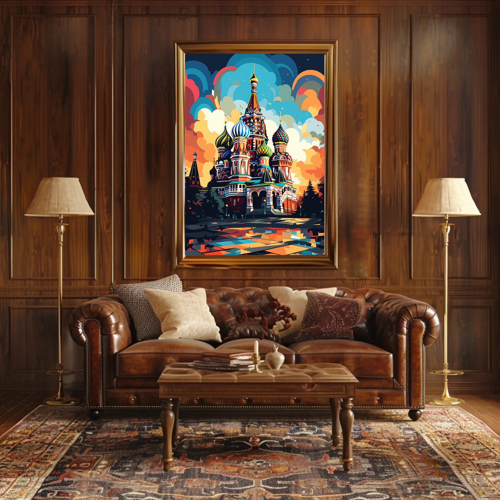 Saint Basil's Whimsical Abstract Poster