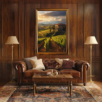 Tuscany Vineyard Landscape Travel Poster