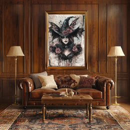 Enigmatic Witch Portrait Poster