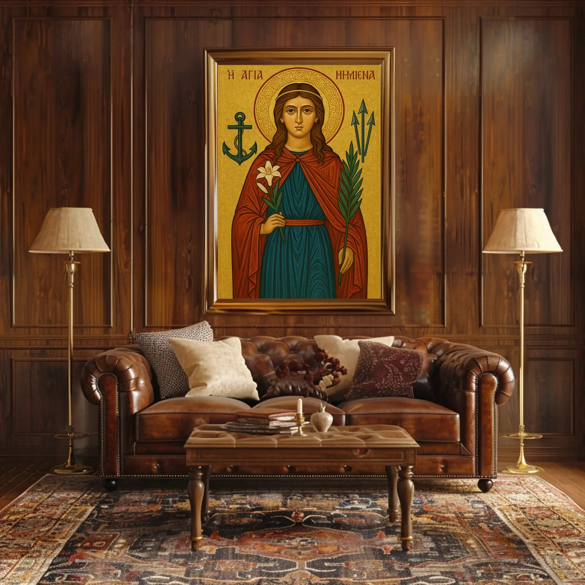 St. Philomena Byzantine Icon Traditional Style Poster