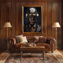 Steampunk Cyborg Portrait Poster PosterGoat