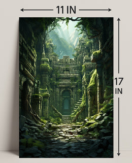 Ancient Ruins In The Jungle Poster