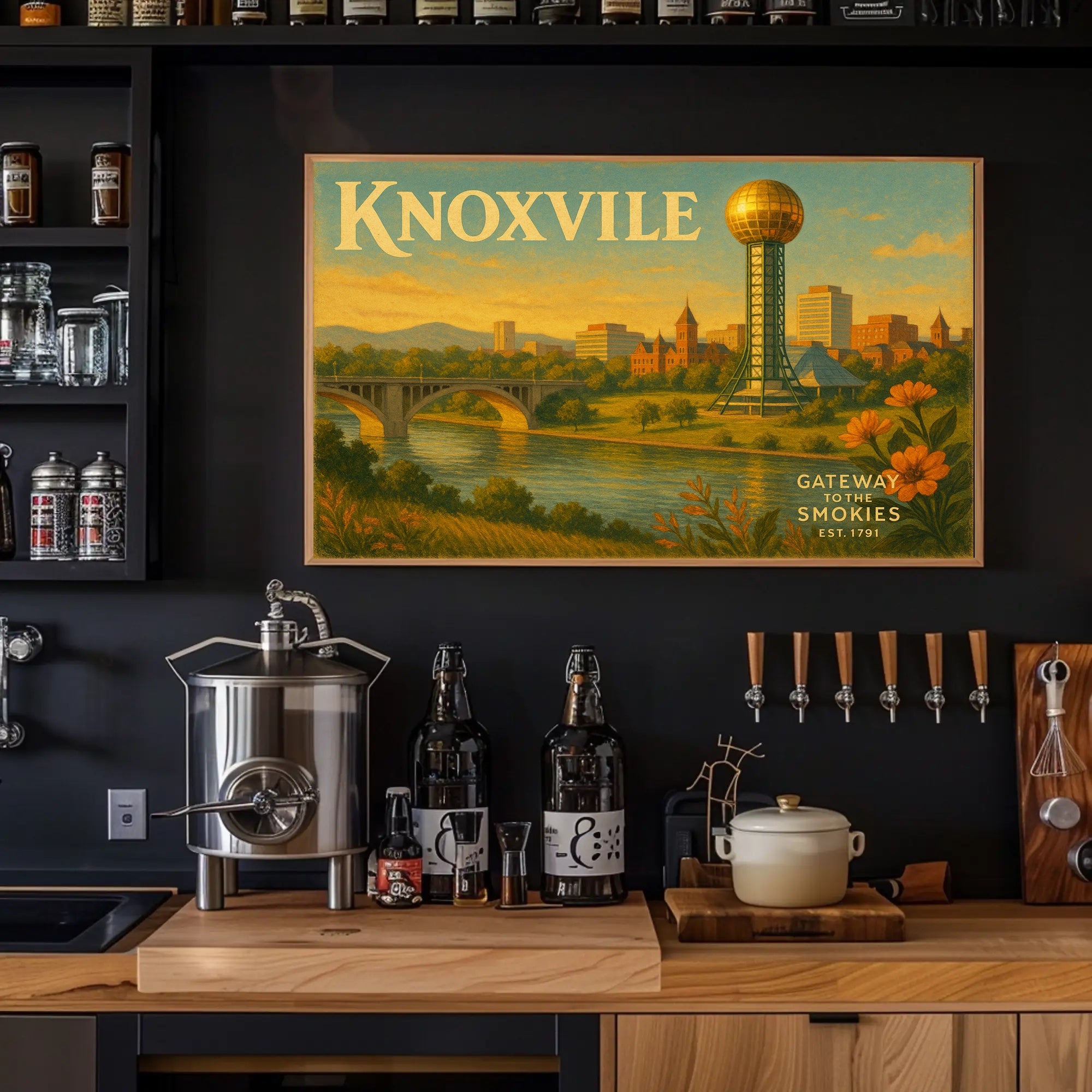 Knoxville Travel Poster Gateway to the Smokies