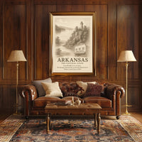 Arkansas Heritage Vintage Landscape National Park Poster