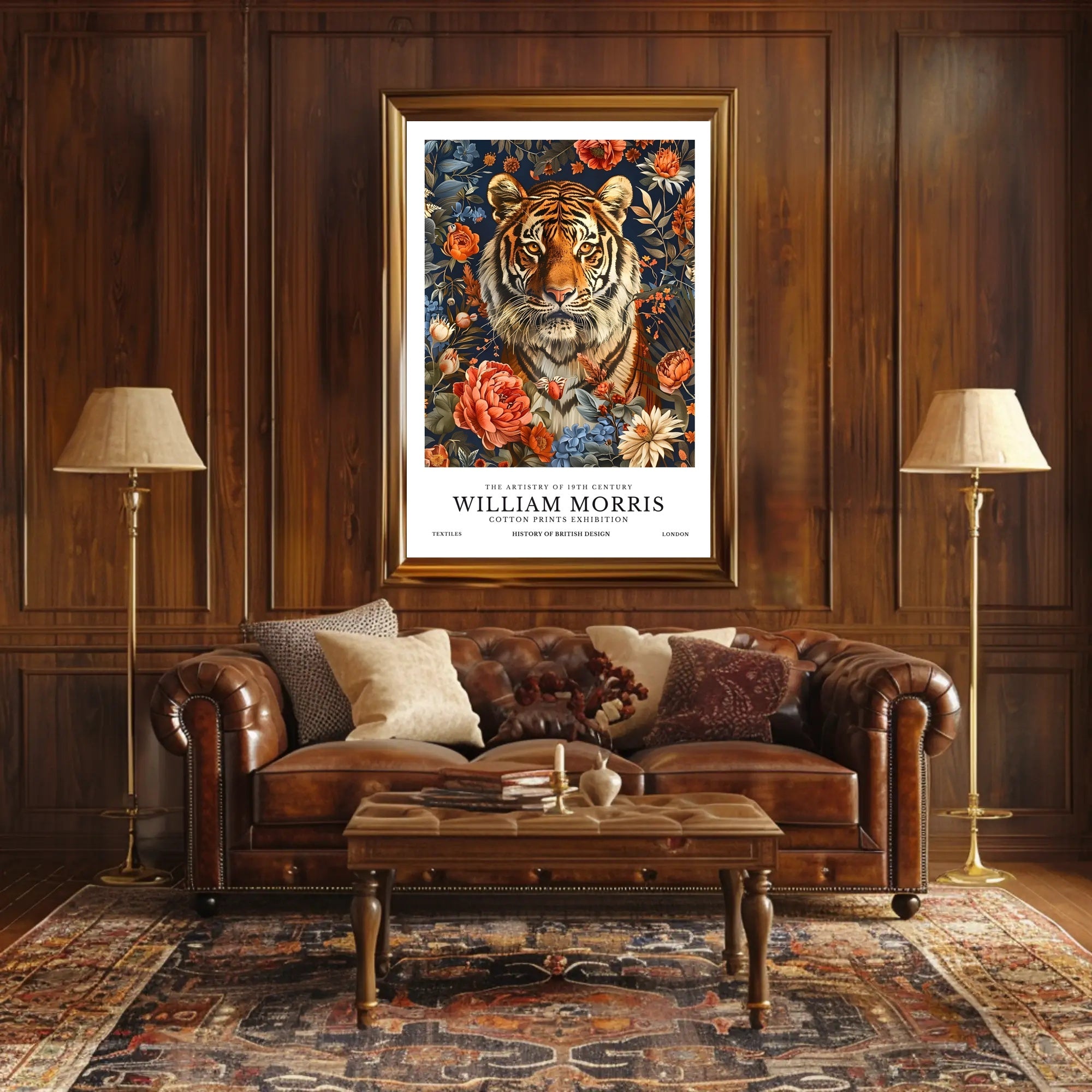 William Morris Tiger Nature Artistic Heritage Poster