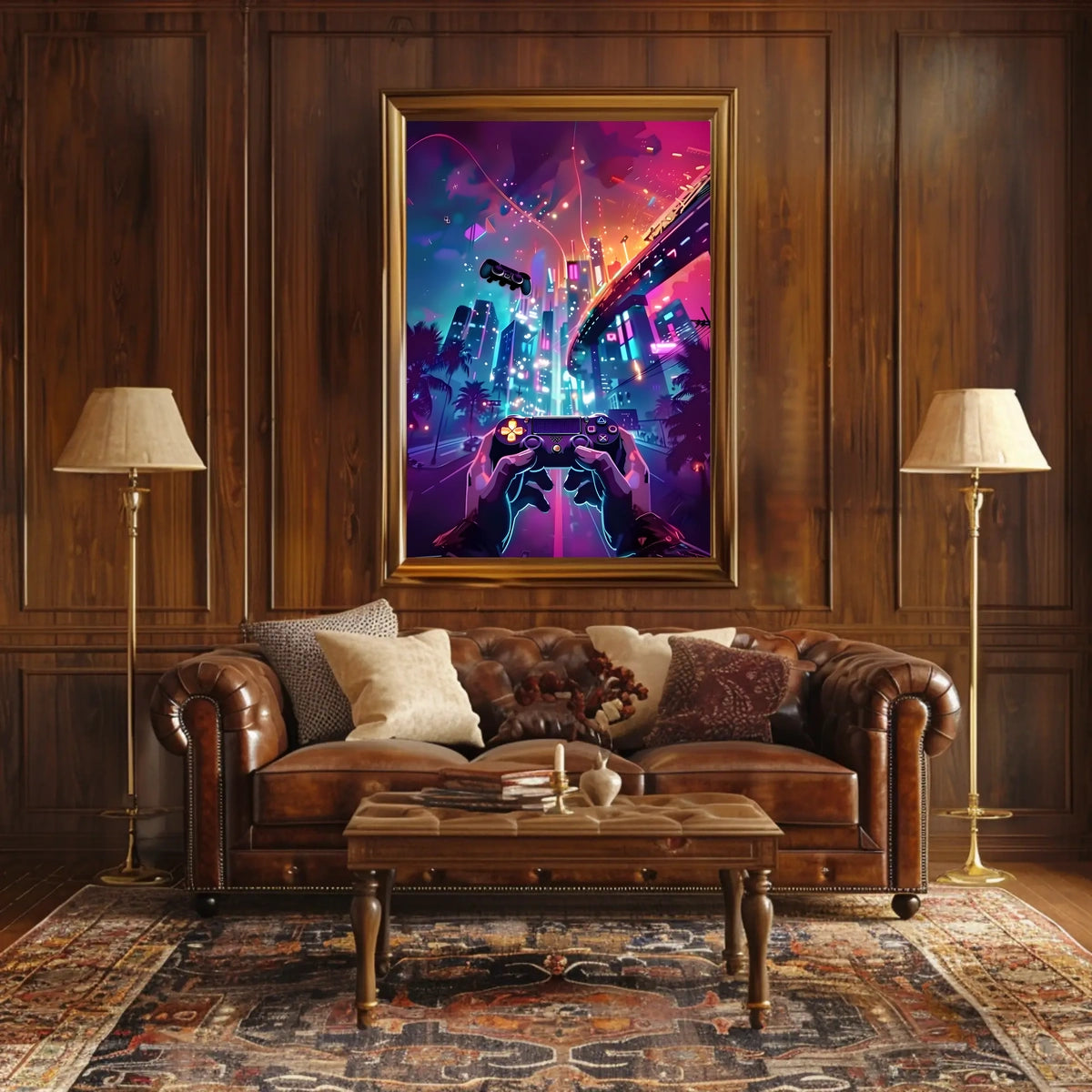 Neon Gaming Odyssey Poster