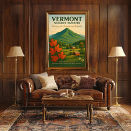 Vermont Nature Landscape Mountains Forests Poster