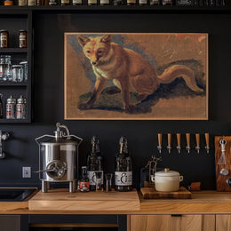 Majestic Fox Painting in Classic Animal Poster