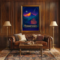 Tennessee Dreamscape Poster Vintage Travel Wall Art