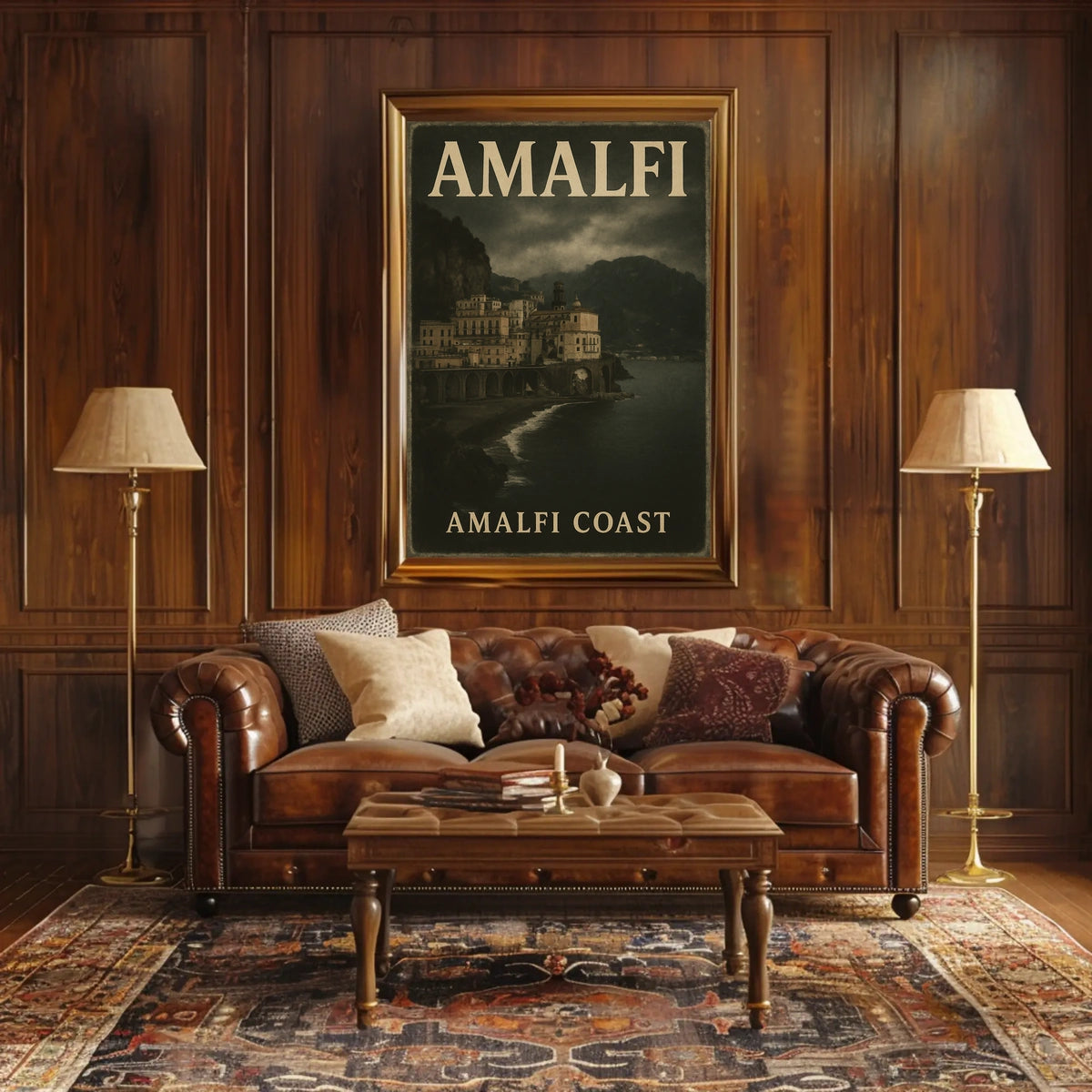 Amalfi Coast Poster Wall Art Coastal Decor Travel Gift