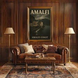 Amalfi Coast Poster Wall Art Coastal Decor Travel Gift