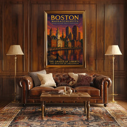 Boston, Massachusetts Where History Meets Innovation Poster