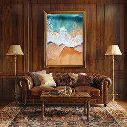 Ocean Waves And Sandy Shore Poster