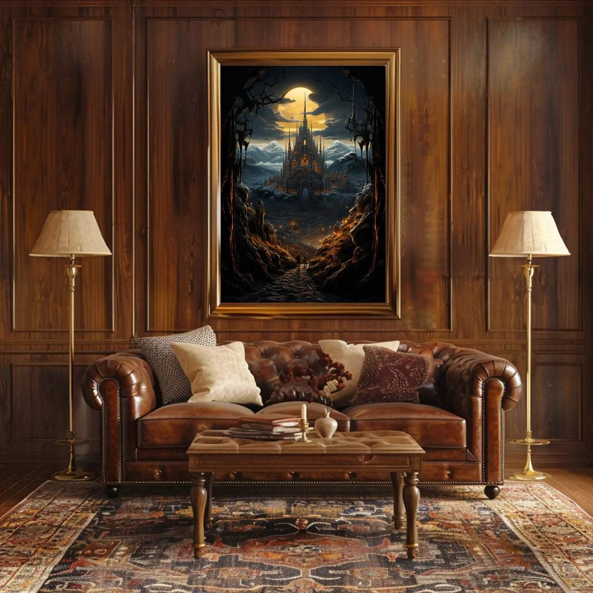 Enchanted Gothic Castle Fantasy Adventure Art Poster