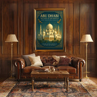 Abu Dhabi Majestic Grand Mosque Travel Poster