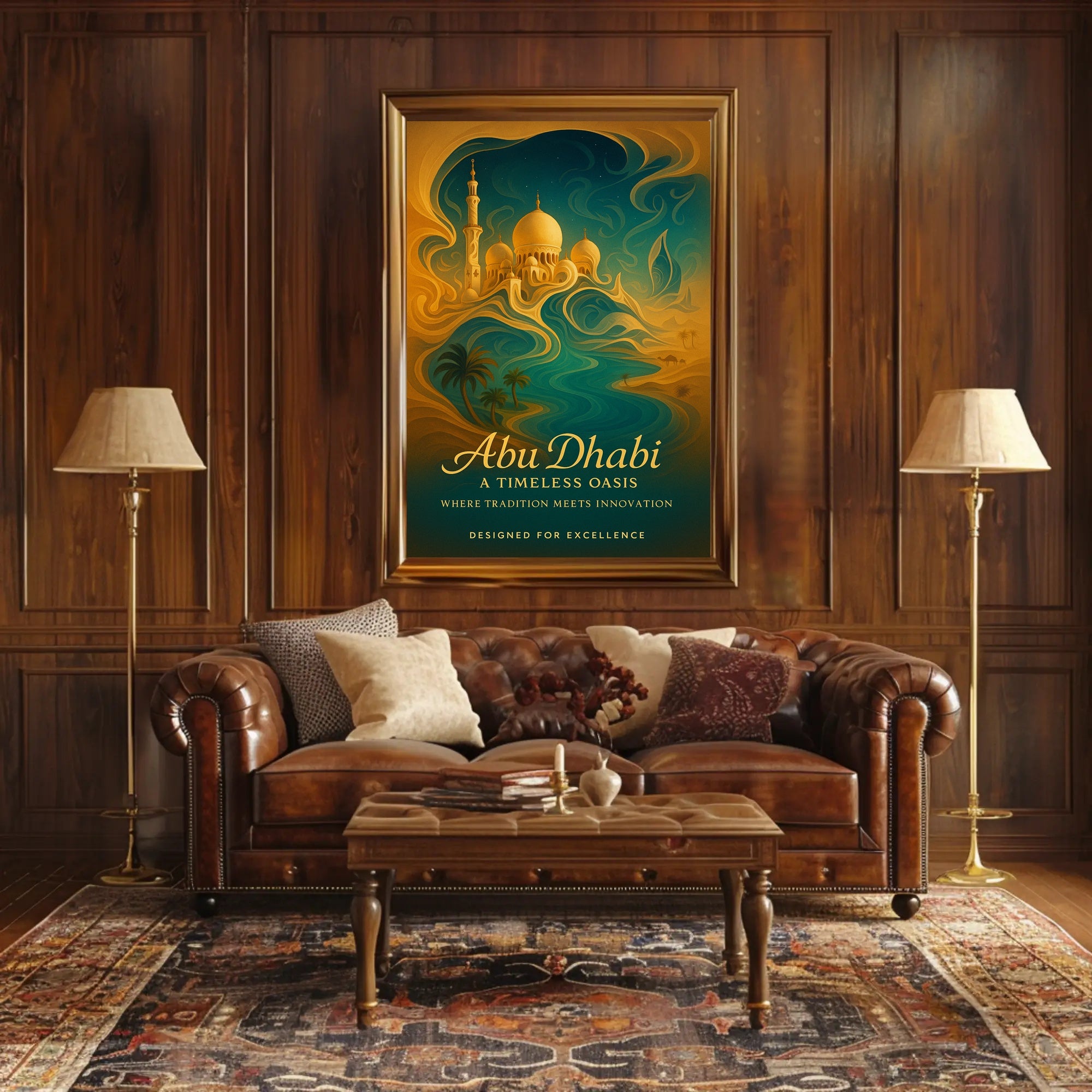 Abu Dhabi Timeless Oasis Elegance Cityscape Poster
