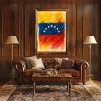 Vibrant Venezuelan Flag Wanderlust Art Poster